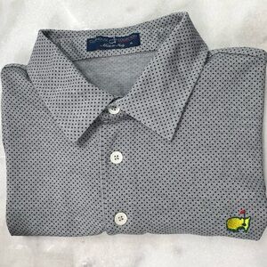MASTERS Clubhouse Collection Cotton Jacquard Golf Polo Size XL Shirt